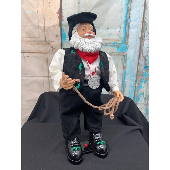 Dancing Animated Cowboy Santa by Holiday Time - Picture 1 of 12